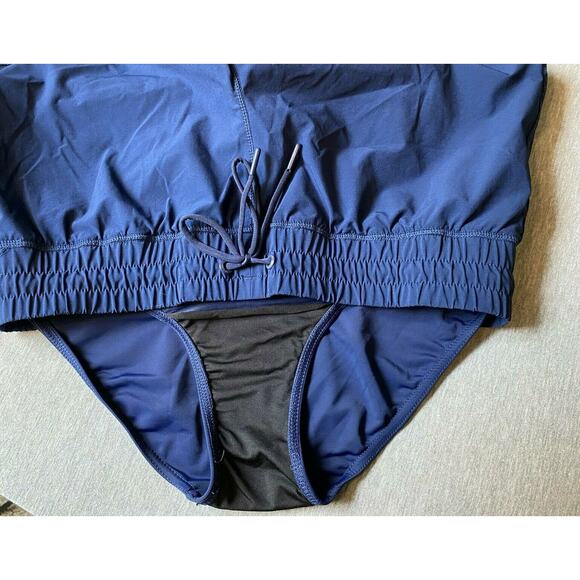 Lands End Women’s Running Shorts Size 6 Blue NWOT elastic/tie waist - Picture 5 of 8